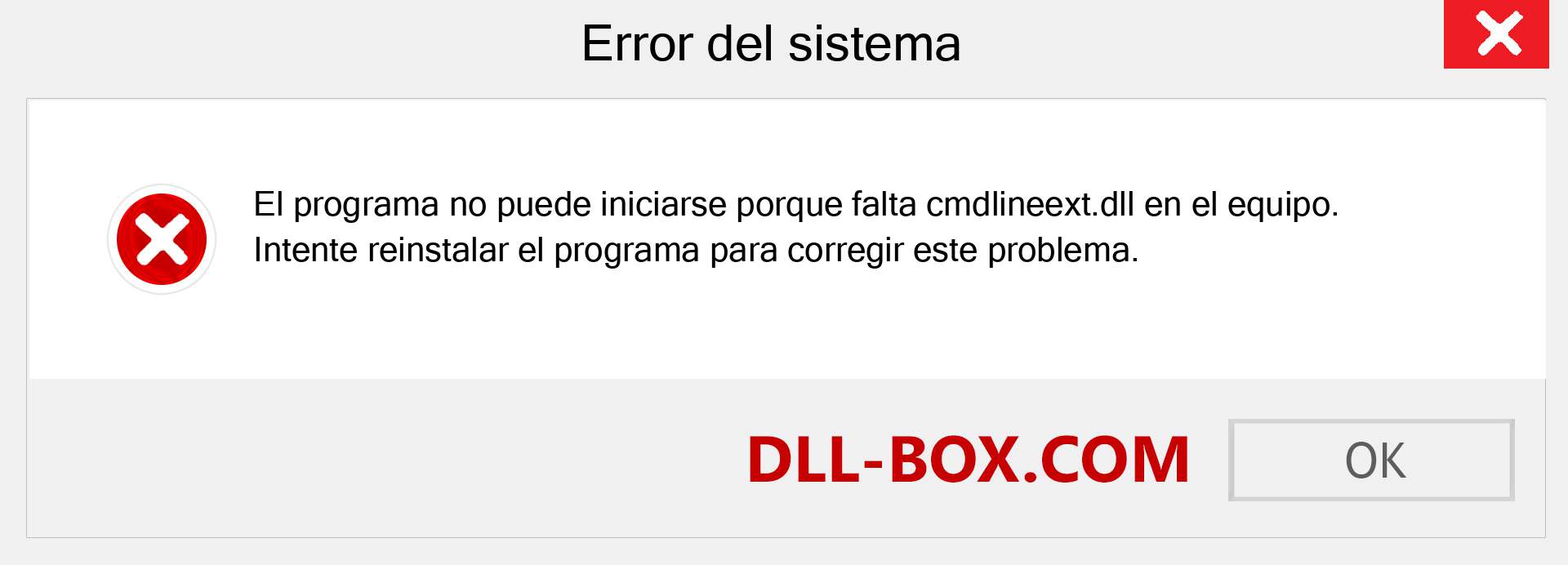 ¿Falta el archivo cmdlineext.dll ?. Descargar para Windows 7, 8, 10 - Corregir cmdlineext dll Missing Error en Windows, fotos, imágenes