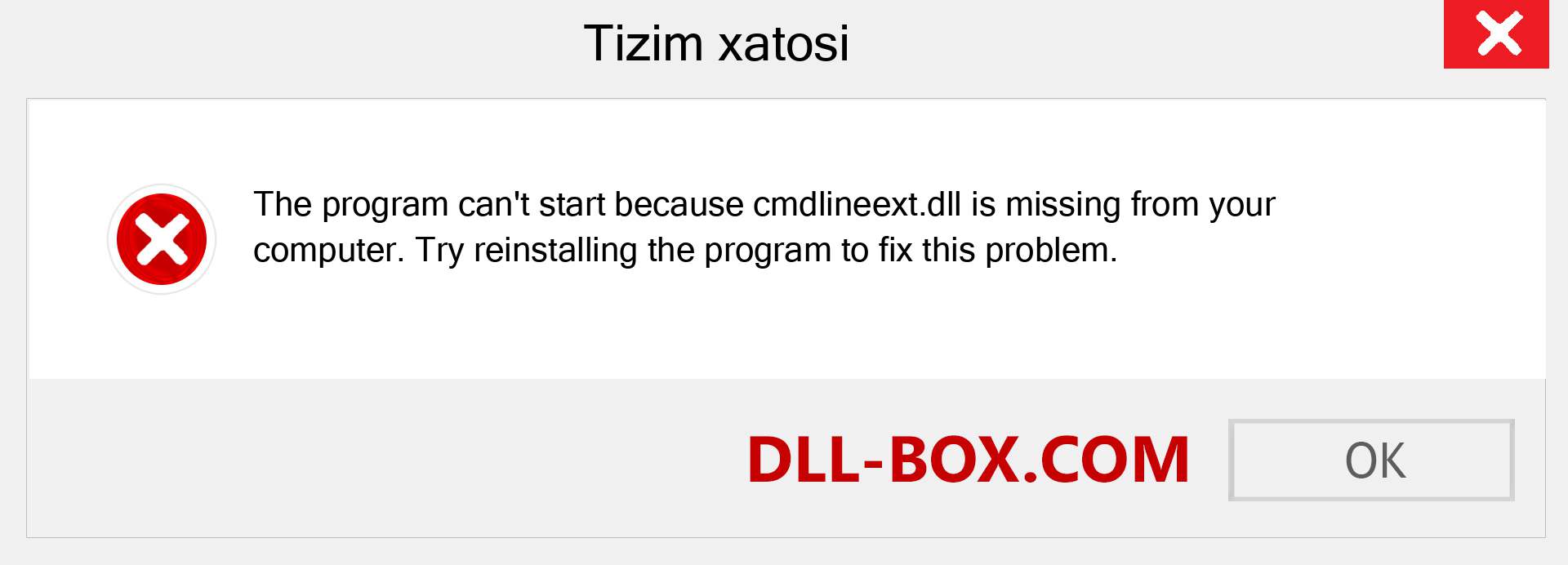 cmdlineext.dll fayli yo'qolganmi?. Windows 7, 8, 10 uchun yuklab olish - Windowsda cmdlineext dll etishmayotgan xatoni tuzating, rasmlar, rasmlar